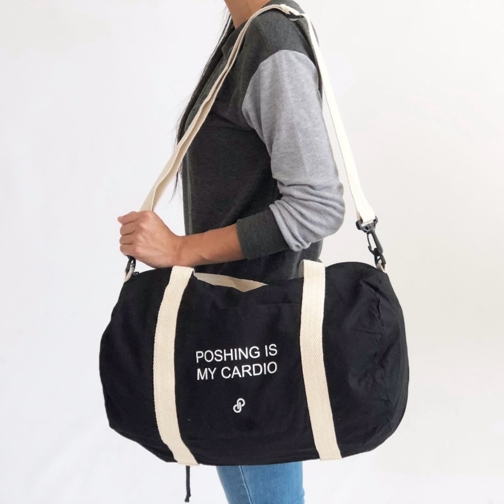 Poshmark Black and Cream Promotional Crossbody Bag Never Used From 2017